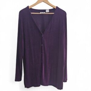 Units Woman Purple Travel Cardigan Women 1X Acetate Stretch Cruise Resort Layer